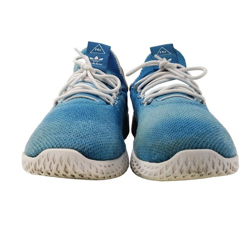 Adidas DA9618 PHARRELL WILLIAMS Lace Up Running Shoe Men 8.5 Womens 10 Blue Whit - Picture 6 of 12