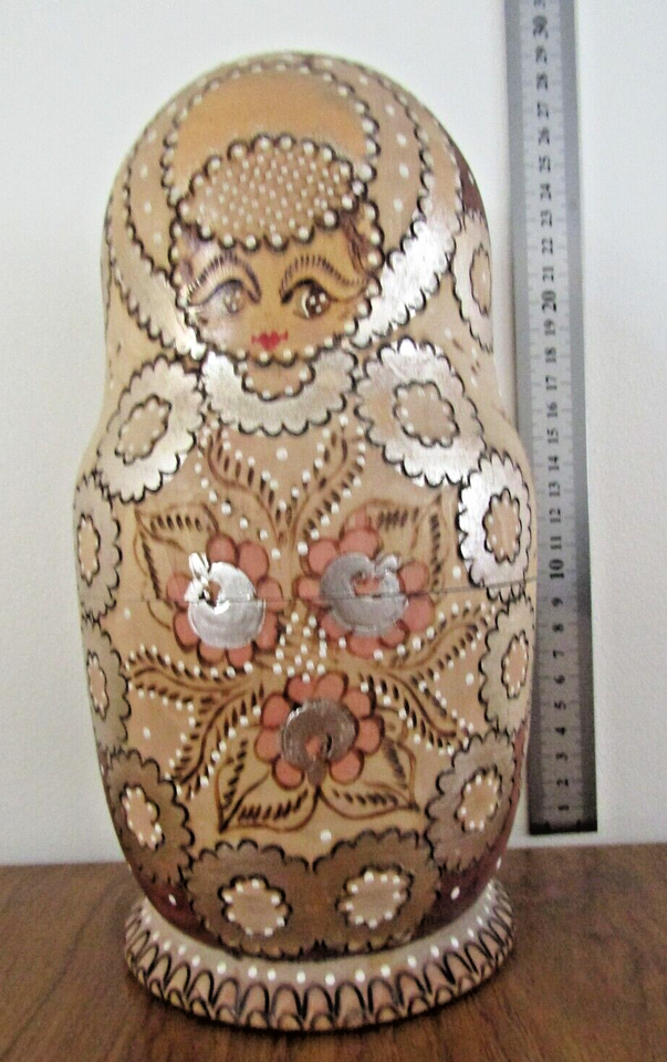 Vintage MATRYOSHKA "Set x 10" Russian Nesting Dolls, largest 24x13(d)cm