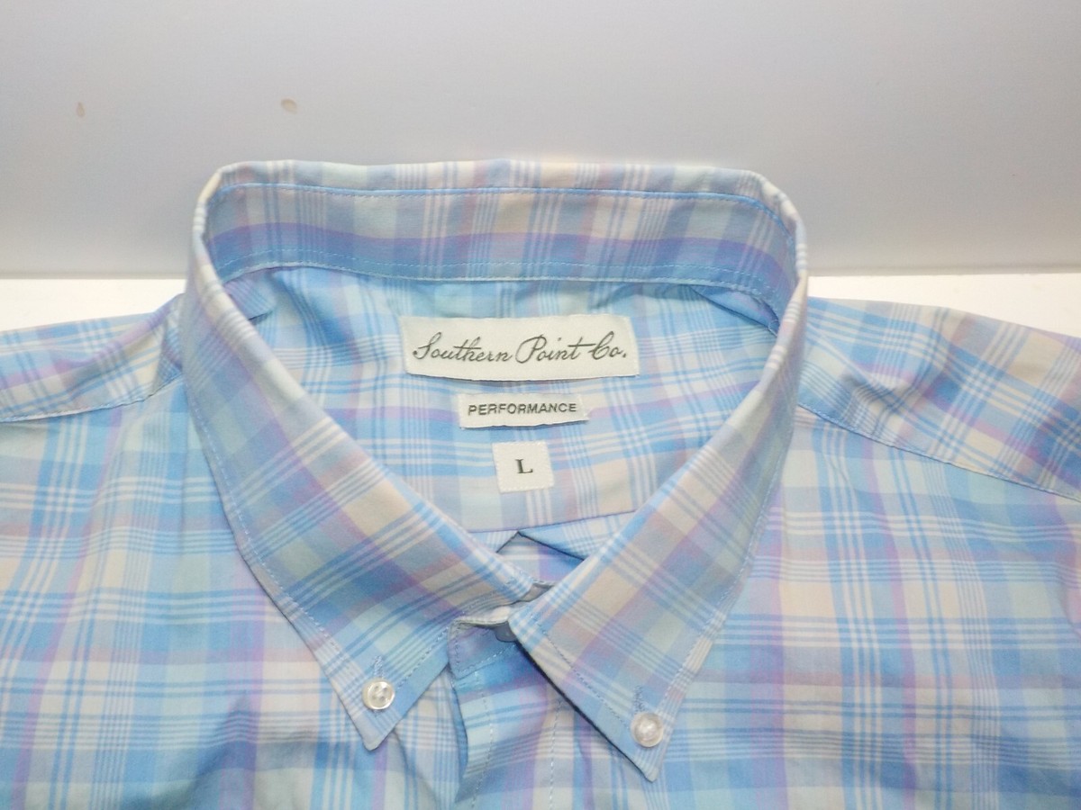 Southern Point Co Shirt Mens L Plaid Long Sleeve Performance Button Down (0922) | eBay Southern Point Co Shirt Mens L Plaid Long Sleeve Performance Button Down (0922) | eBay