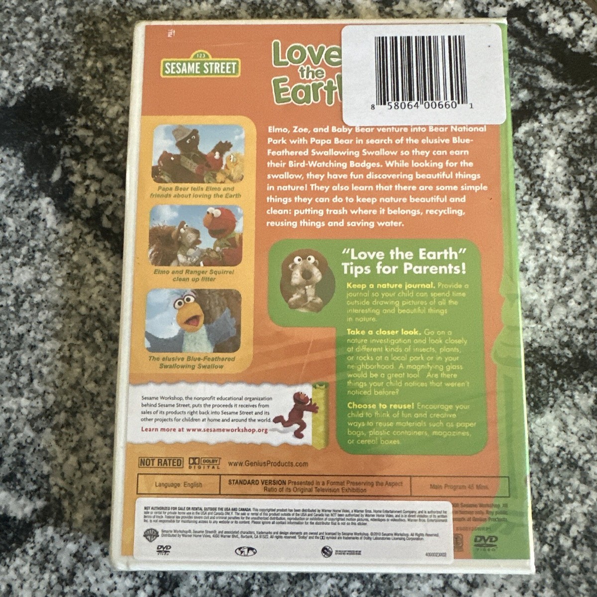 Elmo Love The Earth DVD Sesame Street PBS TV Show Muppets