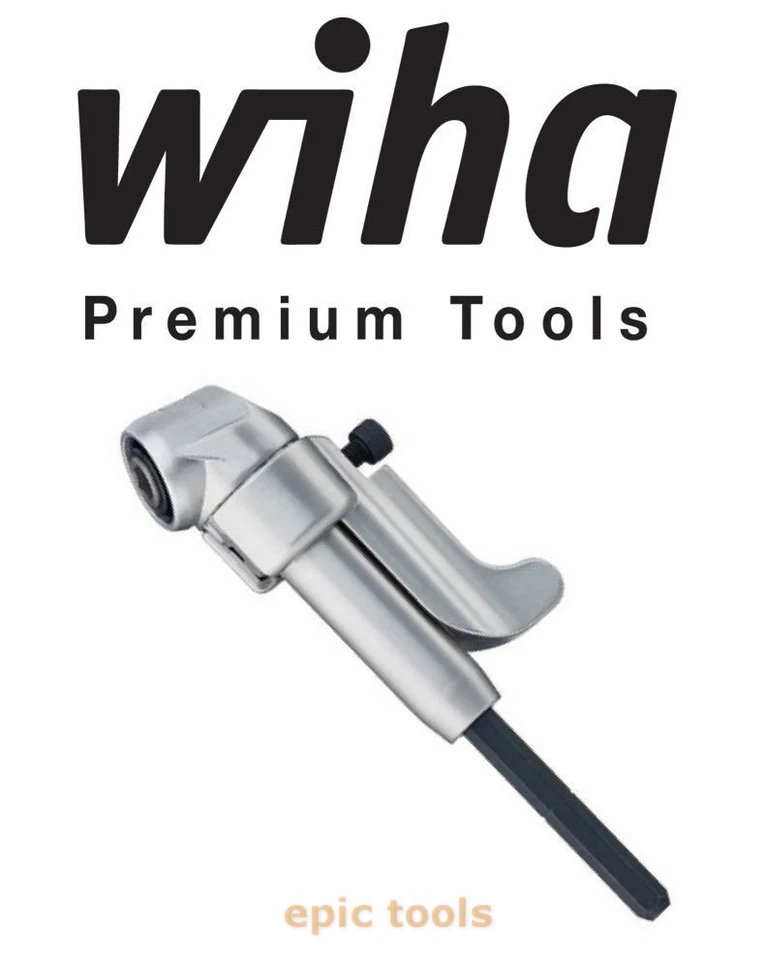 WIHA 1/4" Hex Right Angle Drill Screwdriver Bit Attachment Holder Driver, 32311