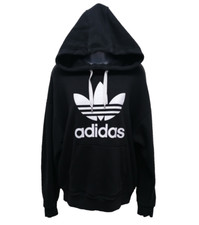 Adidas - Logo - Black Hoodie -Womans  Size UK 12