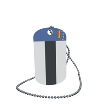 Dog Tag Flag Heerenveen Netherlands Dog Tag Aluminium 30 x 50mm
