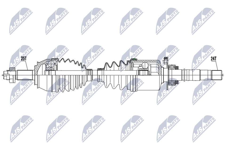 DRIVE SHAFT NPW-FT-053 FOR ABARTH 500/C/595C/695C 500C 312B4.000/B3.000 1.4L - Image 6