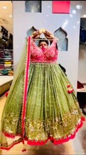 Unique Designer Faux Georgette Lehenga Choli With Dupatta For Women  Girls