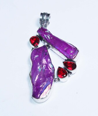 Sun Shine Druzy Garnet Handmade Gemstone Pendant Jewelry Pendant Size 3 Inches