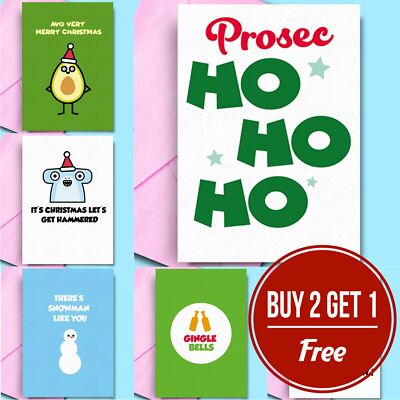Lustige Weihnachtskarten  Dumme Puns unhöfliche Weihnachtskarten Freunde Erwachsene Witze