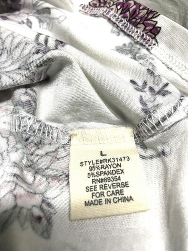 Trompeta floral ULTRA FLIRT manga larga hombro desnuda talla L nueva con etiquetas ($68) - Imagen 6 de 7