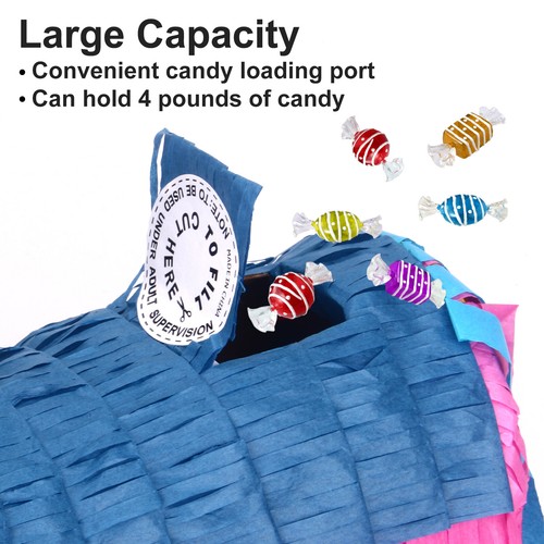 21" 3 Pack Pinatas Large Mexican Donkey Pinata For Cinco de Mayo For Birthday - Picture 3 of 9