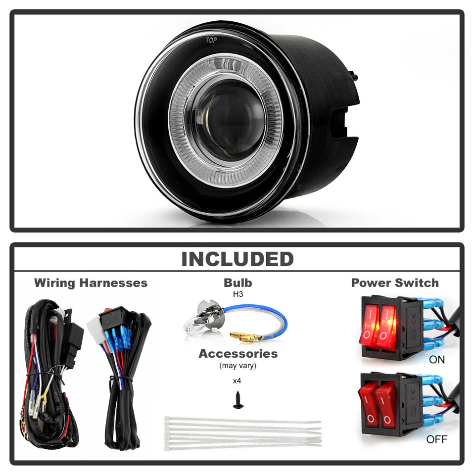 2005 - 2010 年克莱斯勒 300C 08-09 道奇口径 LED 光环投影仪雾灯灯 — 第 4/4 张图片