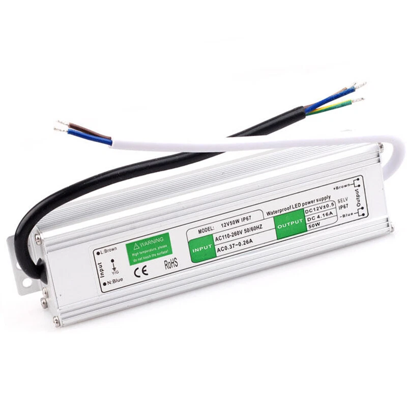 AC110-220V to DC 12V 24V Power Supply Adapter Driver Transformer IP67 Waterproof - Image 3 of 4