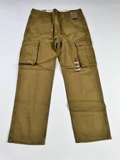 Levi's Mens Ace Cargo Pants Khaki Brown Relaxed Fit Slight Tapered Leg 33x30 NWT