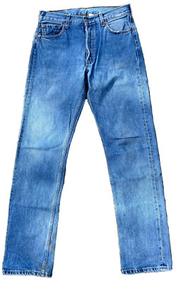levi's 501 31×32 90's UK製 1990s LEVIS 501 BUTTON FLY BLUE JEANS, 30 x 32, 30x32, TAB INTACT