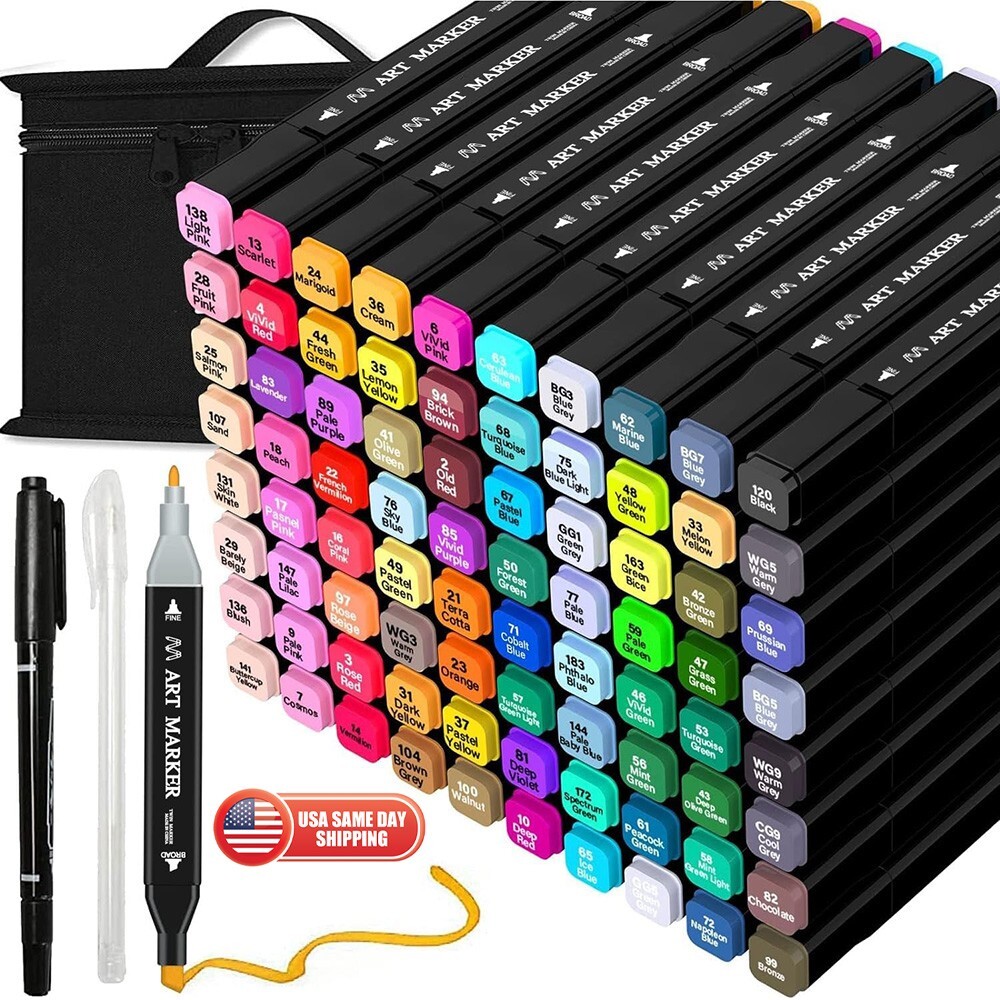 Graphic Drawing Painting Alcohol Art Dual Tip Sketch Pens