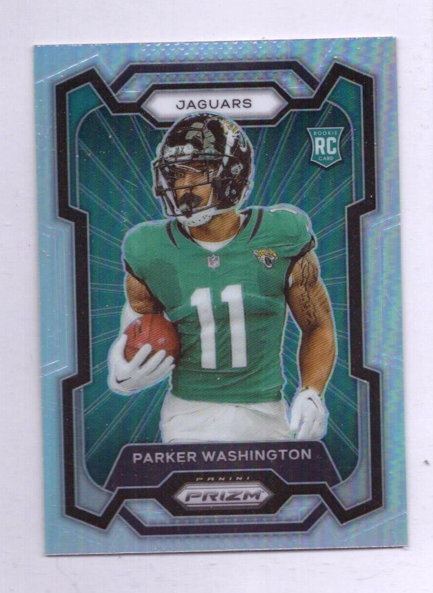 2023 Panini Prizm Parker Washington Silver Variation Prizm RC #331 Jaguars
