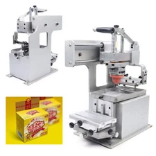 Dia. 3.5" Ink Cup Pad Printing Machine Manual Press Printer With 1 pc Rubber Pad