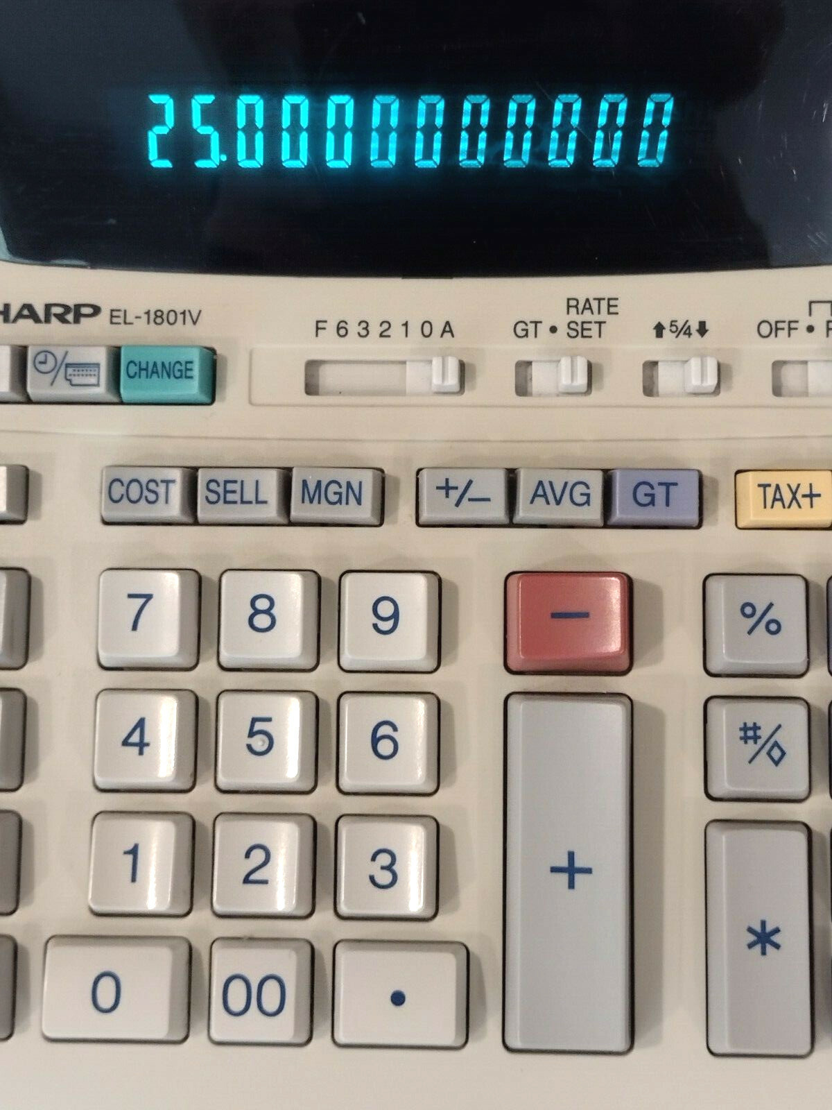 Sharp Portable Calculator Desk Top 12 Digit Adding Machine 2 Color EL ...