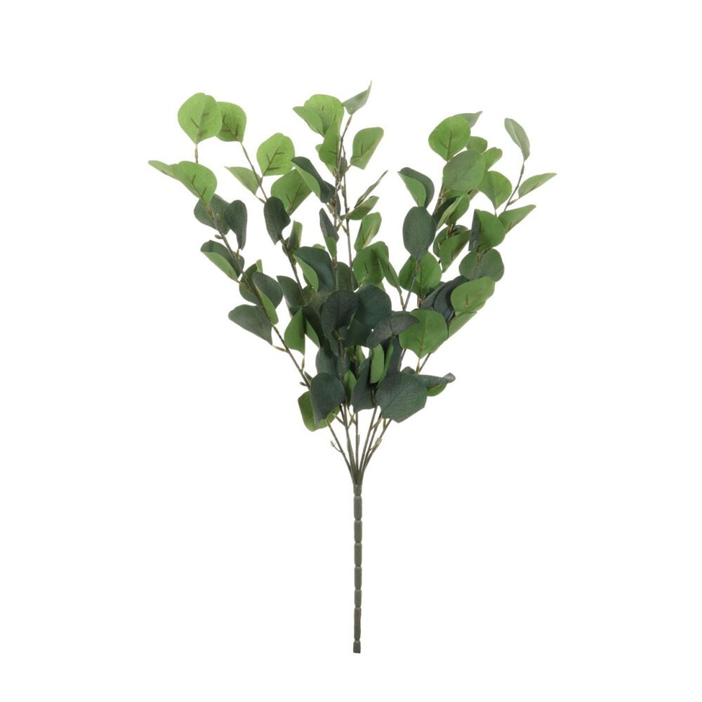 Faux Silk Silver Dollar Green Eucalyptus Bush 75cm/29 Inches Tall