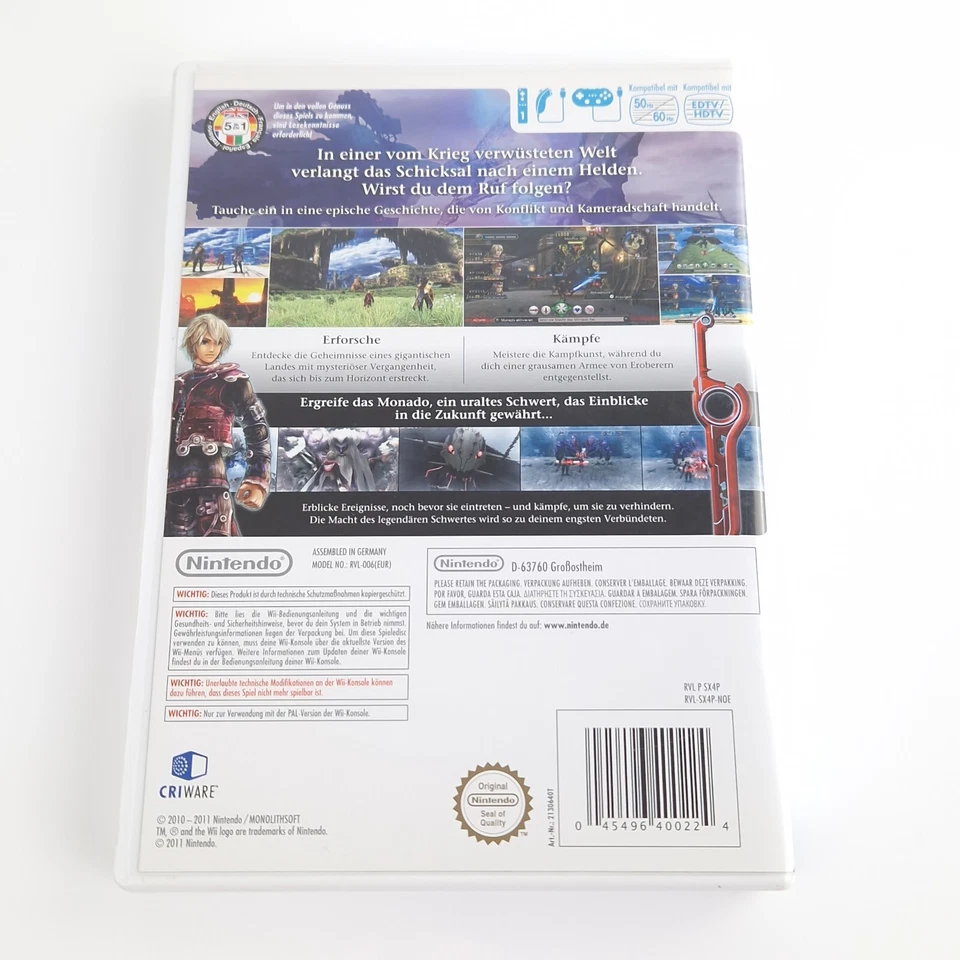Nintendo Wii Spiel : Xenoblade Chronicles - CD Anleitung OVP | dt. PAL Version - Bild 3 von 4