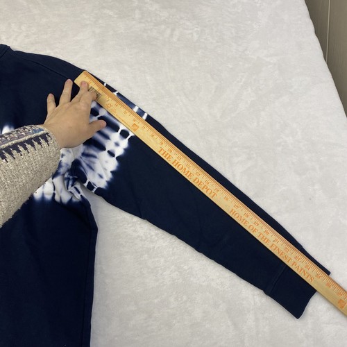 Vince Men's Size Large Shibori Tie Dye Navy Blue Sweater Coastal - Picture 9 of 9