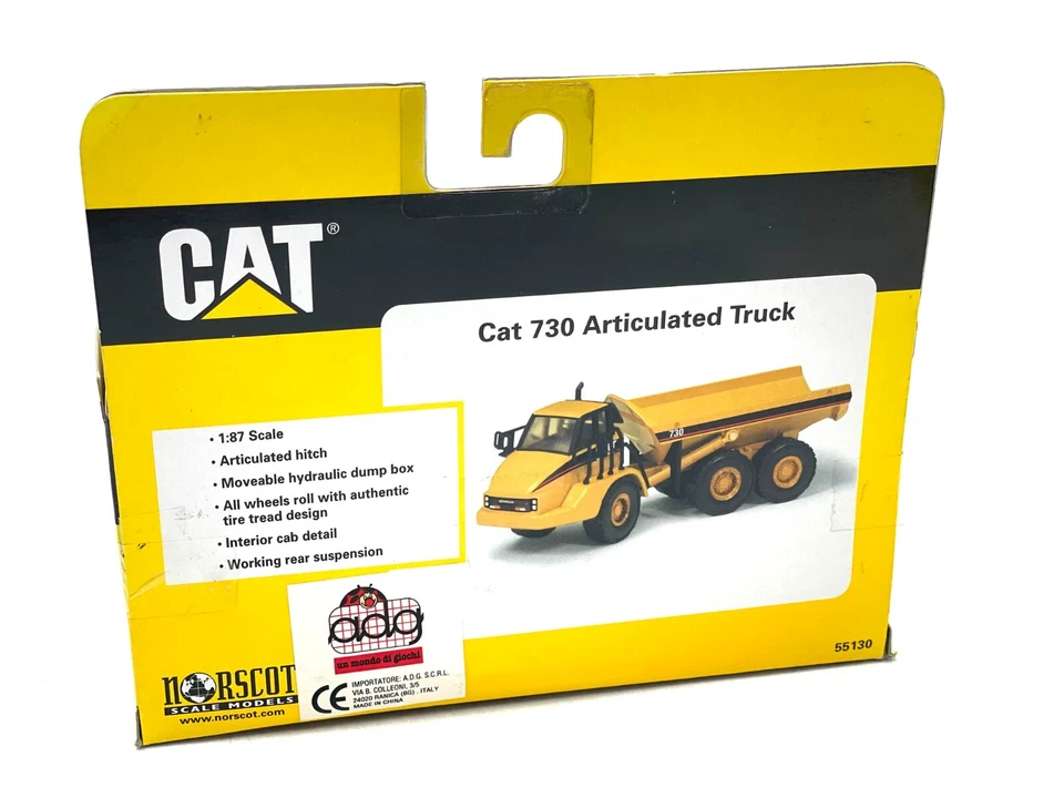 NORSCOT 1/87 Cat 730 Articulated Truck NEW OLD STOCK #AS - Immagine 4 di 4