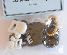 Music / Shank Back Craft Embellishments / Dress It Up / Notes ~ Piano ~ Hearts