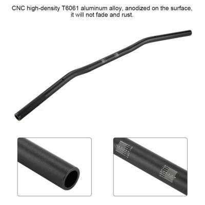 Universal Black 22mm Diameter Aluminum Alloy Motorcycle Modified Handlebar Flat
