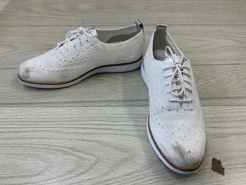 Cole Haan Original Grand Wingtip Oxford - White - Size 7.5