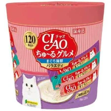 Tariff free/Inaba Pet Food Ciao Chu~ru Gourmet Tuna Seafood Variety Cat 14g×120