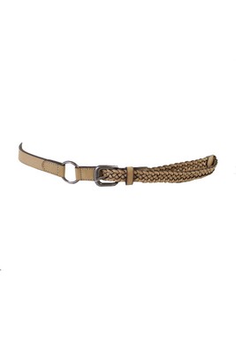 Black Mixed-Media Sash Tie Stretch Belt S-M Style /& Co