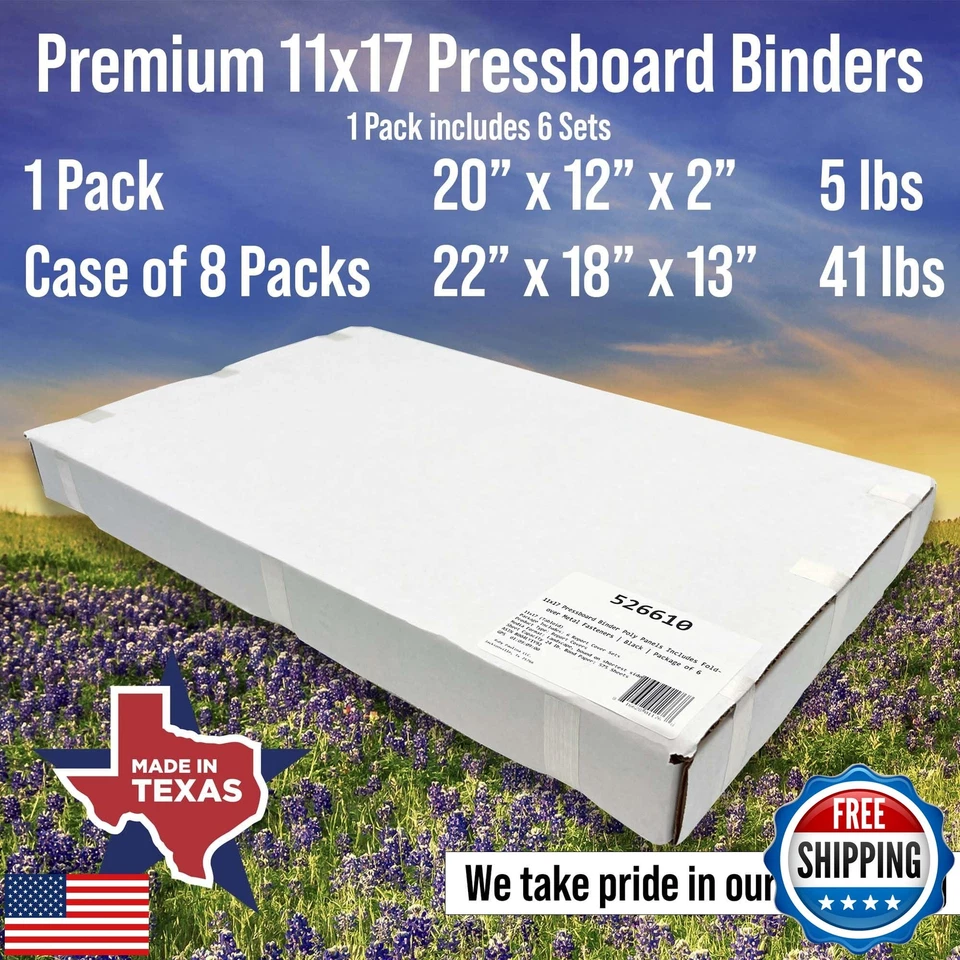 11x17 Report Cover Pressboard Binder Poly Panels Includes Fold-Over Metal Fas - Image 4 of 4