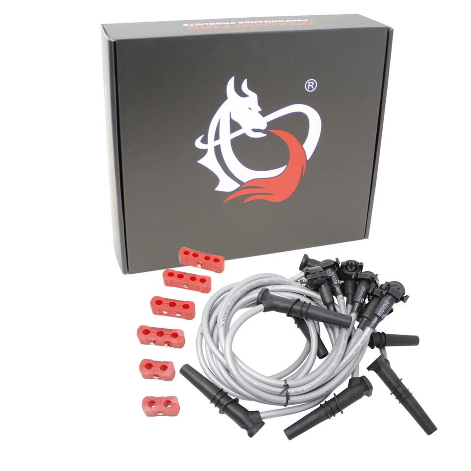 Juego de cables de bujía Dragon Fire 40 ohmios para 94-99 Ford Lincoln Mercury 4,6 L V8 Foto 2 de 4