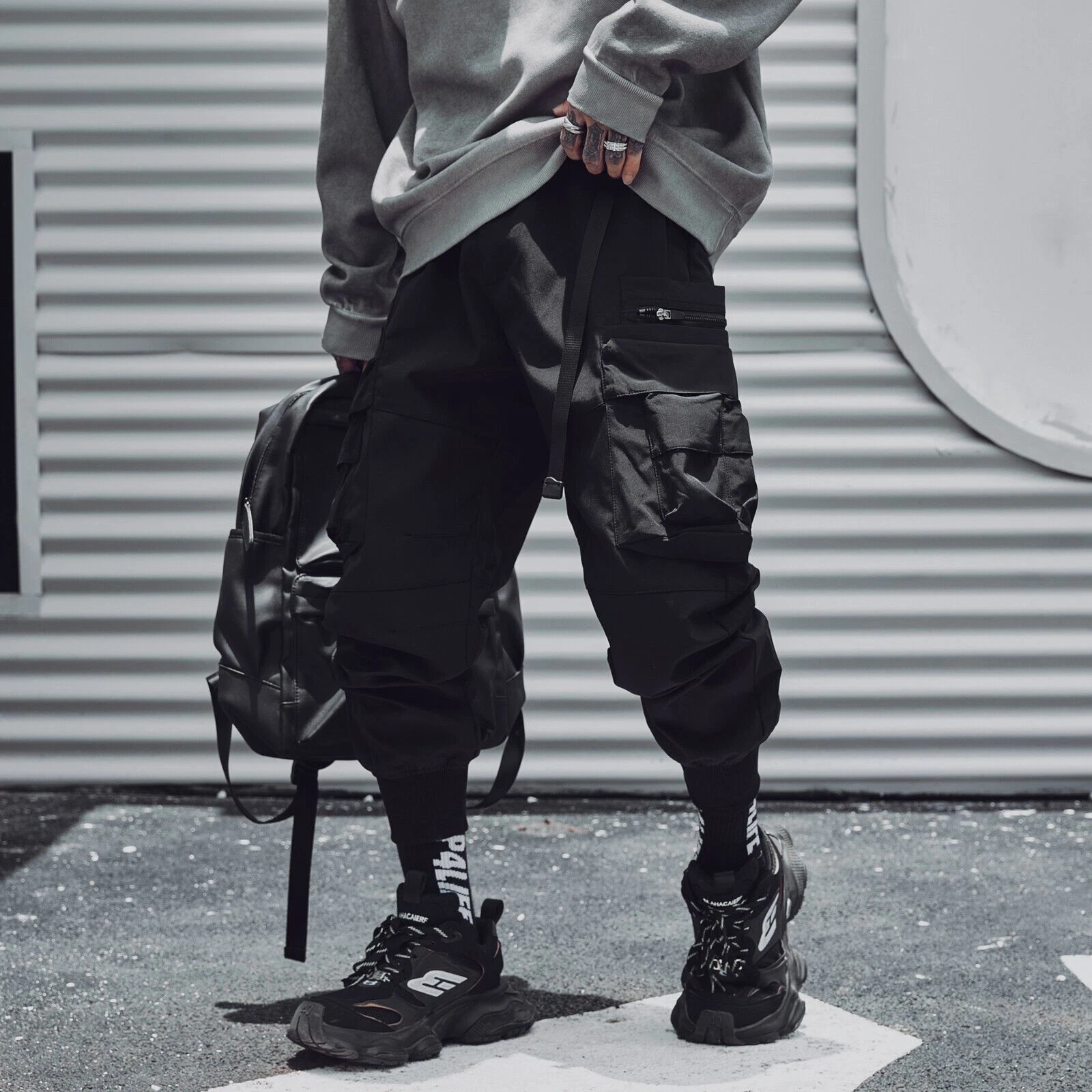 Niepce Techwear Pants Streetwear Urban Fashion Black Cargo Joggers
Opens in a new window or tab
