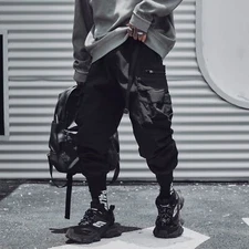 Niepce Techwear Pants Streetwear Urban Fashion Black Cargo Joggers