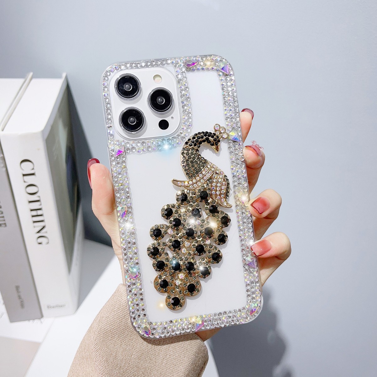 Bling Glitter Flower Diamond Case Cover For IPhone 17 Pro Max 16 15 14 13 12 11 - Foto 6