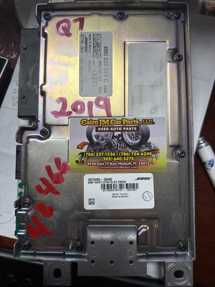 2017 2018 2019 Audi Q7 Bose Audio Amplifier Amp 4M0035223C OEM eBay
