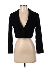 Equipment Women Black Wool Blazer 2
