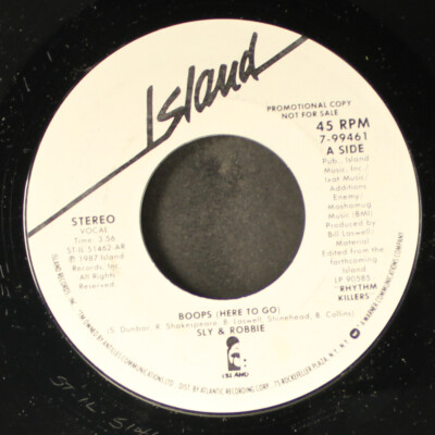 SLY & ROBBIE: boops (here to go) / same ISLAND 7'' Single 45 RPM