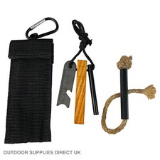 Pocket Fire Lighting Kit | Emergency Bushcraft Fire Starting Kit | Ferro Rod EDC