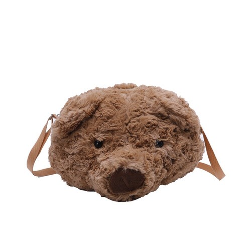 Large Capacity Bear Doll Handbag Plush Bear Tote Bag Shoulder Bag Kids Girls - Picture 13 of 14