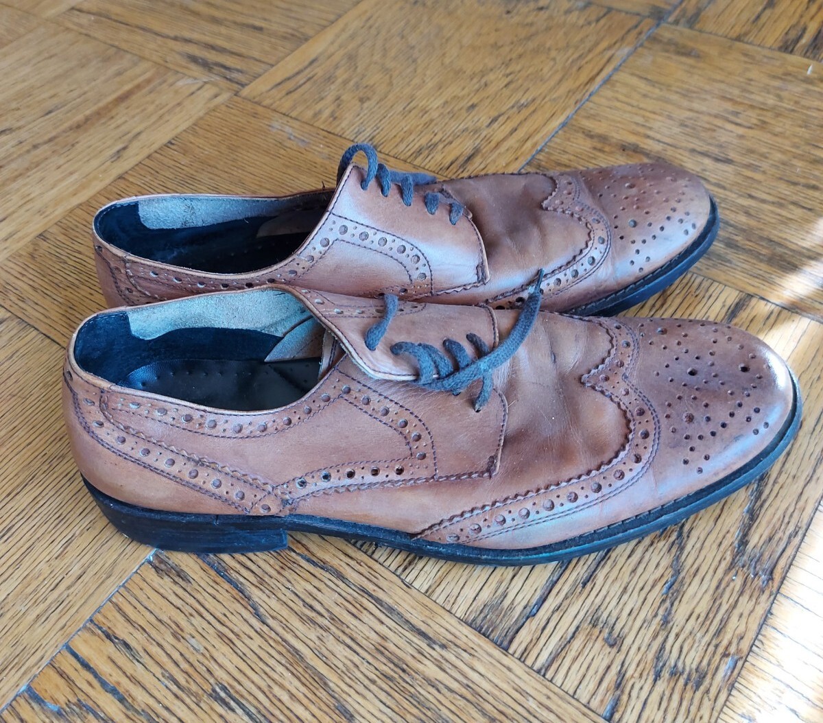 SAOLA Scarpe eleganti Oxford Kenneth Cole in pelle pesante marrone 2007 da uomo taglia 11