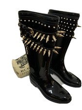 Burberry Black Studs Rain Boots Size 35