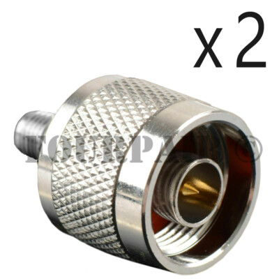 2 Pack - SMA Female to N Male RF WiFi Antenna Coax Adapter Converter Connector