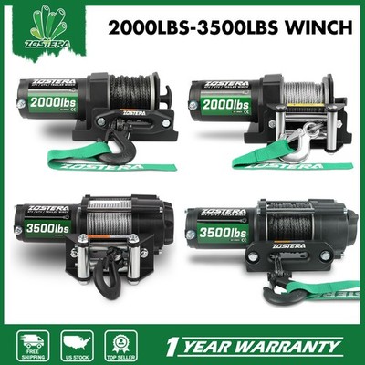 ZOSTERA Electric Winch 12V ATV Winch Kit 2000LBS 3500LBS 6000LBS UTV BOAT Winch