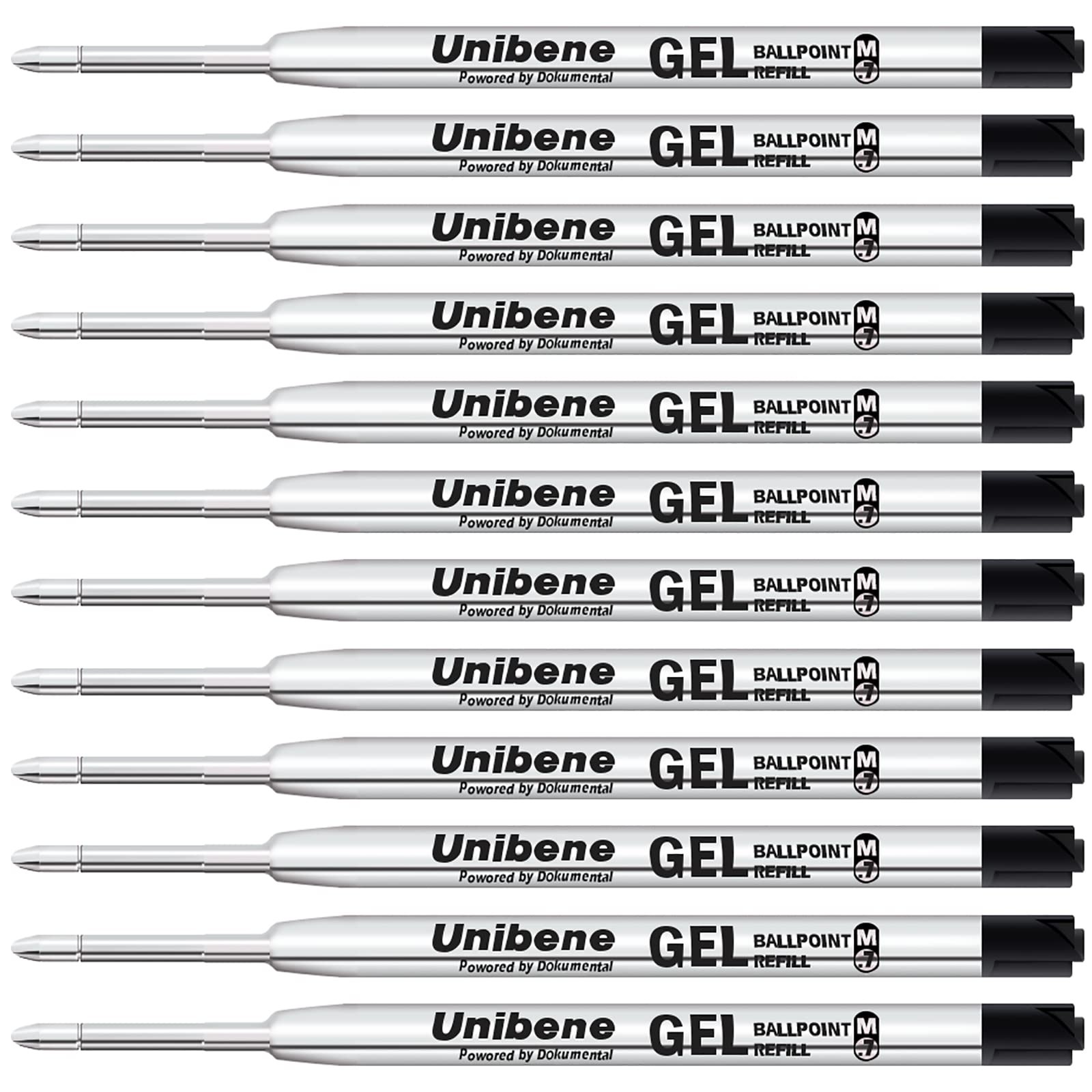 Unibene Parker Compatible Gel Ink Ballpoint 12 Count (Pack of 1), Black