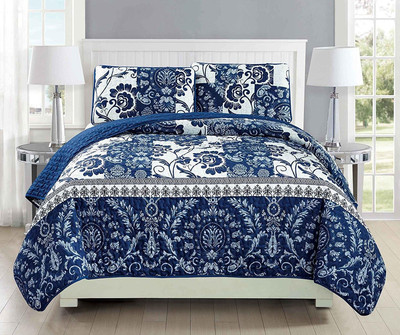 Fancy Collection 3Pc Quilted Bedspread Set Coverlet over Size New (King/Californ