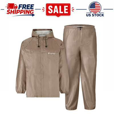 Frogg Toggs Ultra-Lite2 Rain Suit for Men Lightweight Waterproof Khaki XL/2XL