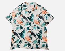 Tony Montana parrot hawaiian shirt, Scarface (1983), tropical hawaiia