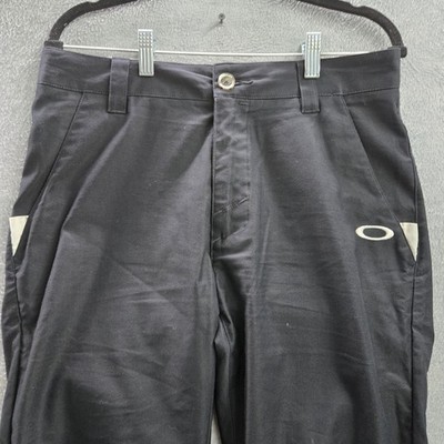 VINTAGE Oakley Men Pants 32W 34L Black Logo Embroidery Golf