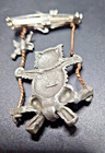 vintage silver cat brooch/pen by CJJ — photo 2